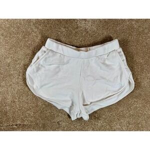 The North Face Womens‎ Lounge Shorts Cream White Size Large Drawstring Comfort